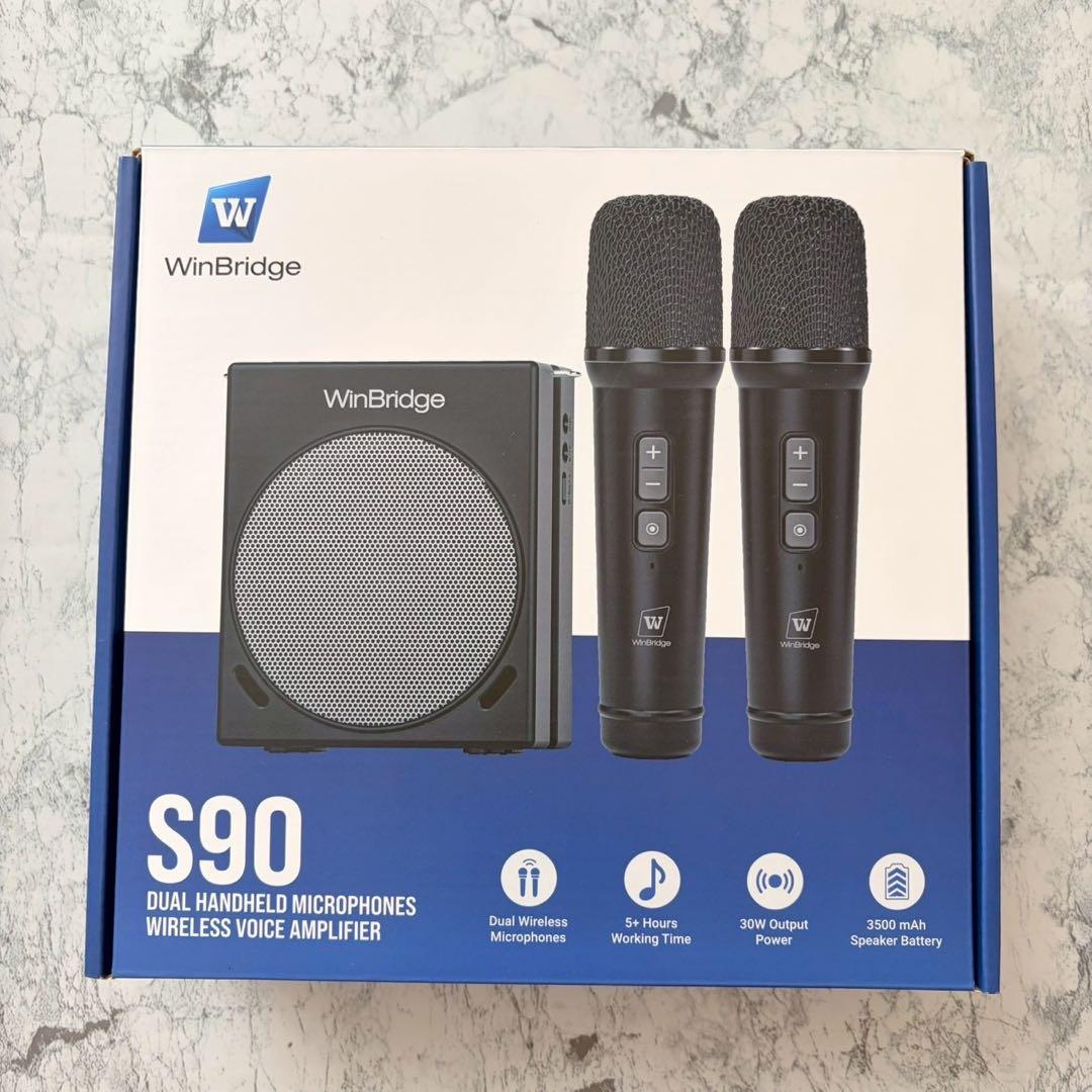 拡声器 ハンドマイク2本 ノイズキャンセル ブラック ポータブル