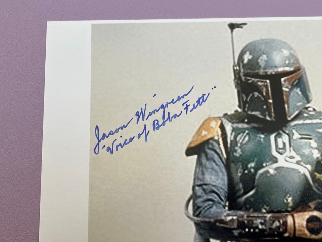 スターウォーズ　直筆サイン　ボバ・フェット　ジェイソン・ウィングリーン氏