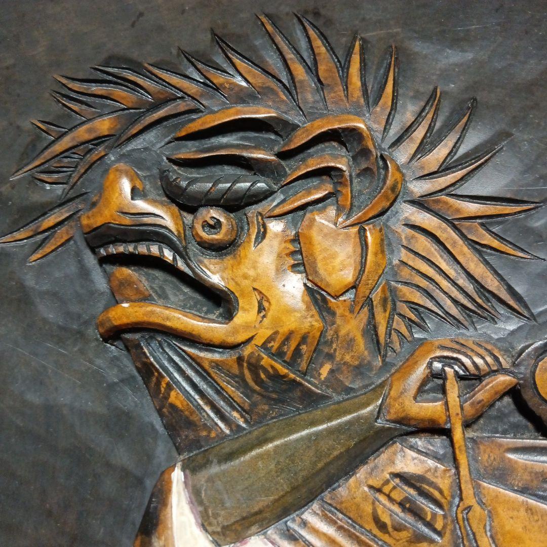 上田農民美術 師子舞 直径約45cm