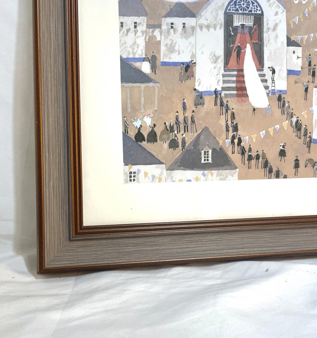 【新品】安野光雅「結婚式」ポスター 複製画　額付 あんのみつまさ