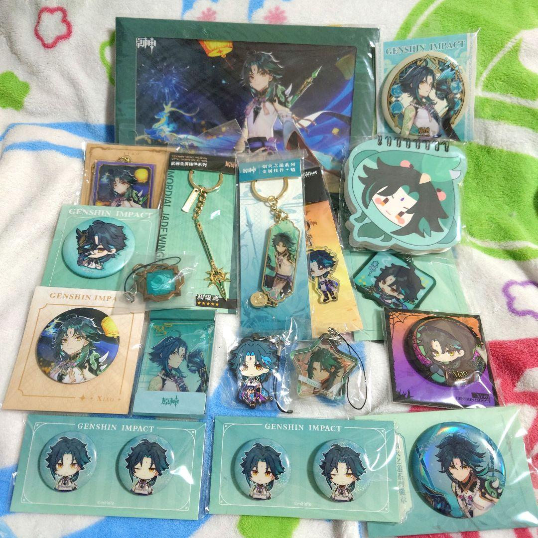 原神 魈 ショウ 色紙 缶バッジ キーホルダー コロッタ ラバスト 神の目