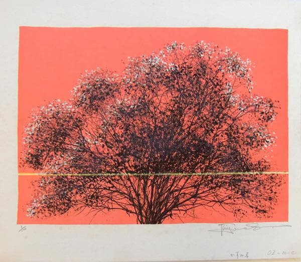 ●小澤清人４枚●プチブロン・浮き輪の女の子・ザクロ・樹木　小沢清人