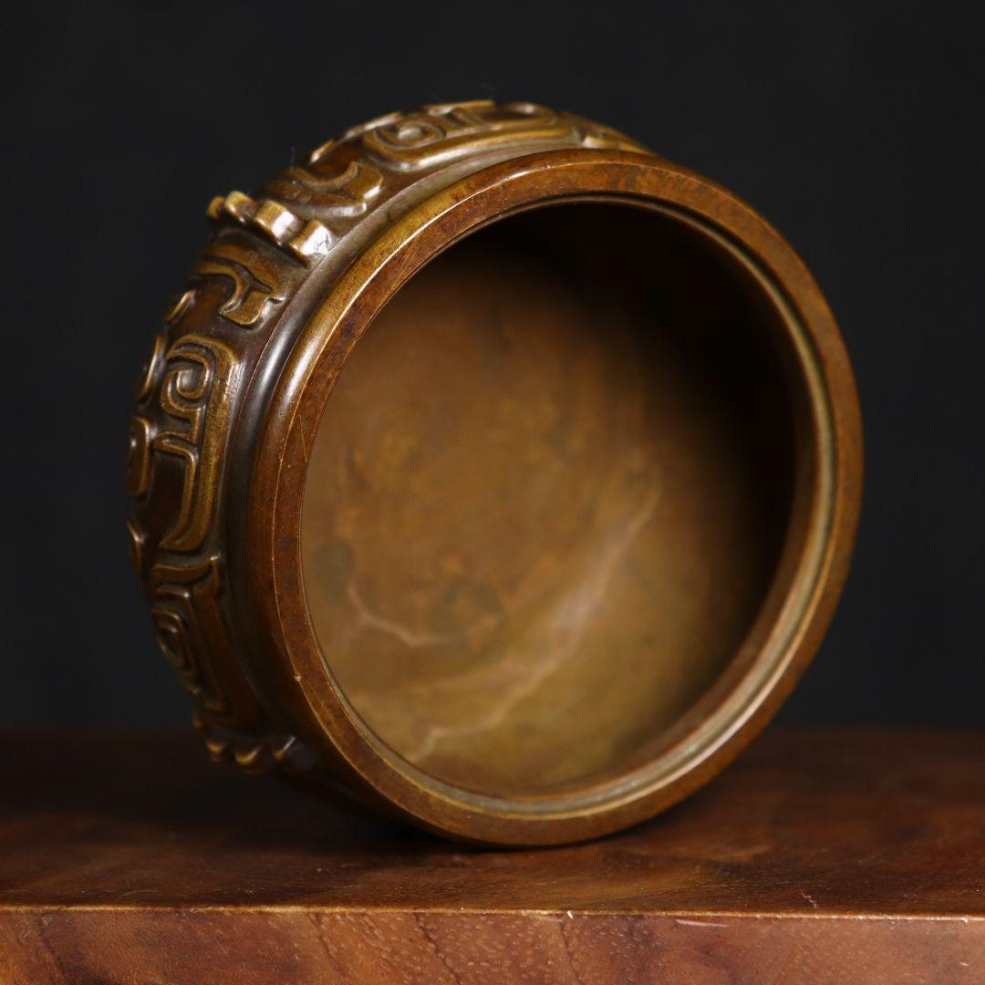 三足龍紋香炉 焼香香炉 茶道香炉 仏具 銅製品 装飾品 工芸品 置物