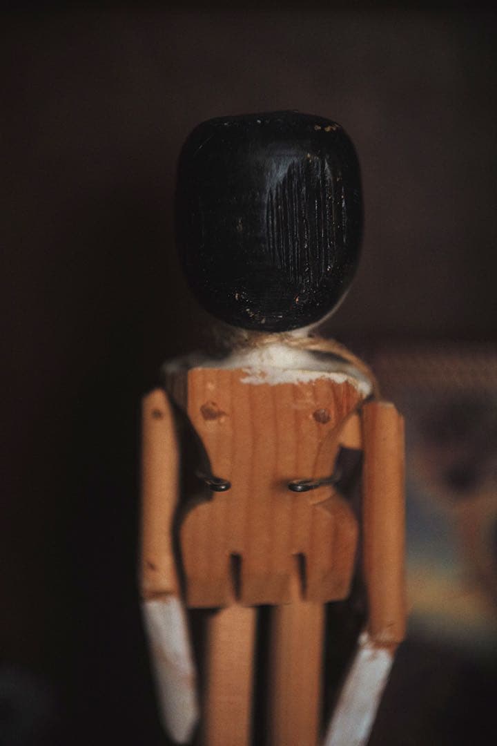 アンティーク ペグドール ウッデンドール