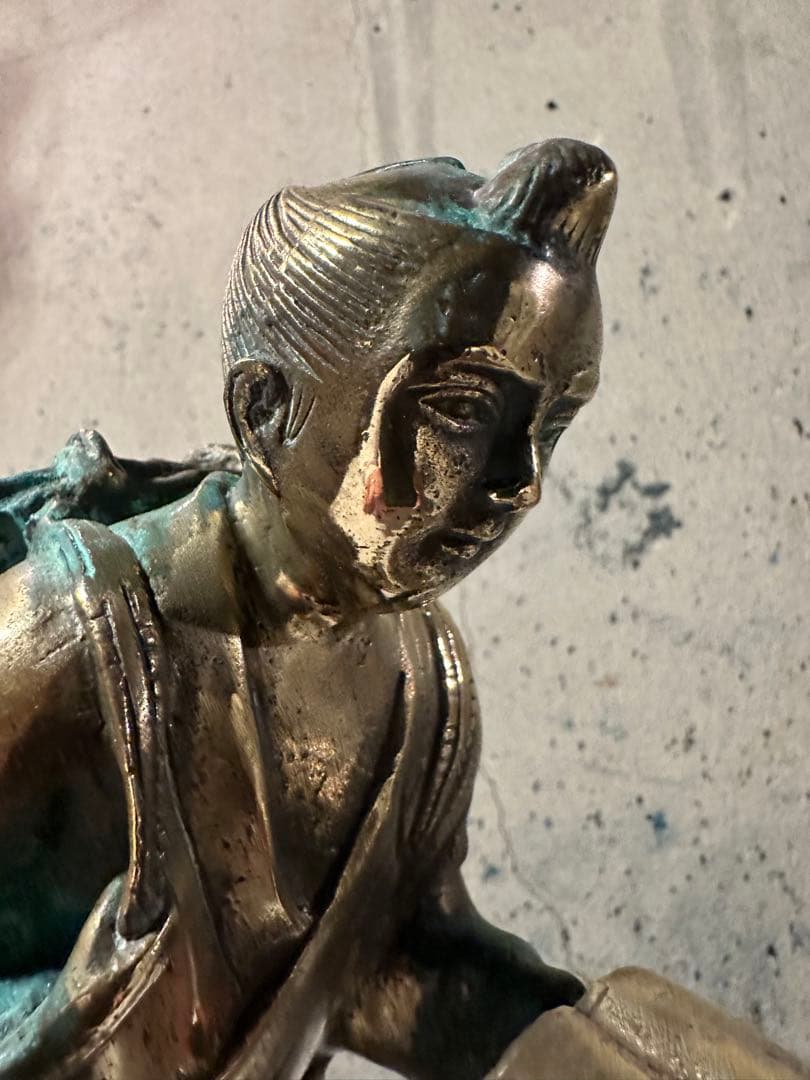 二宮金次郎像 銅像 ブロンズ彫刻 置物 銅製 オブジェ