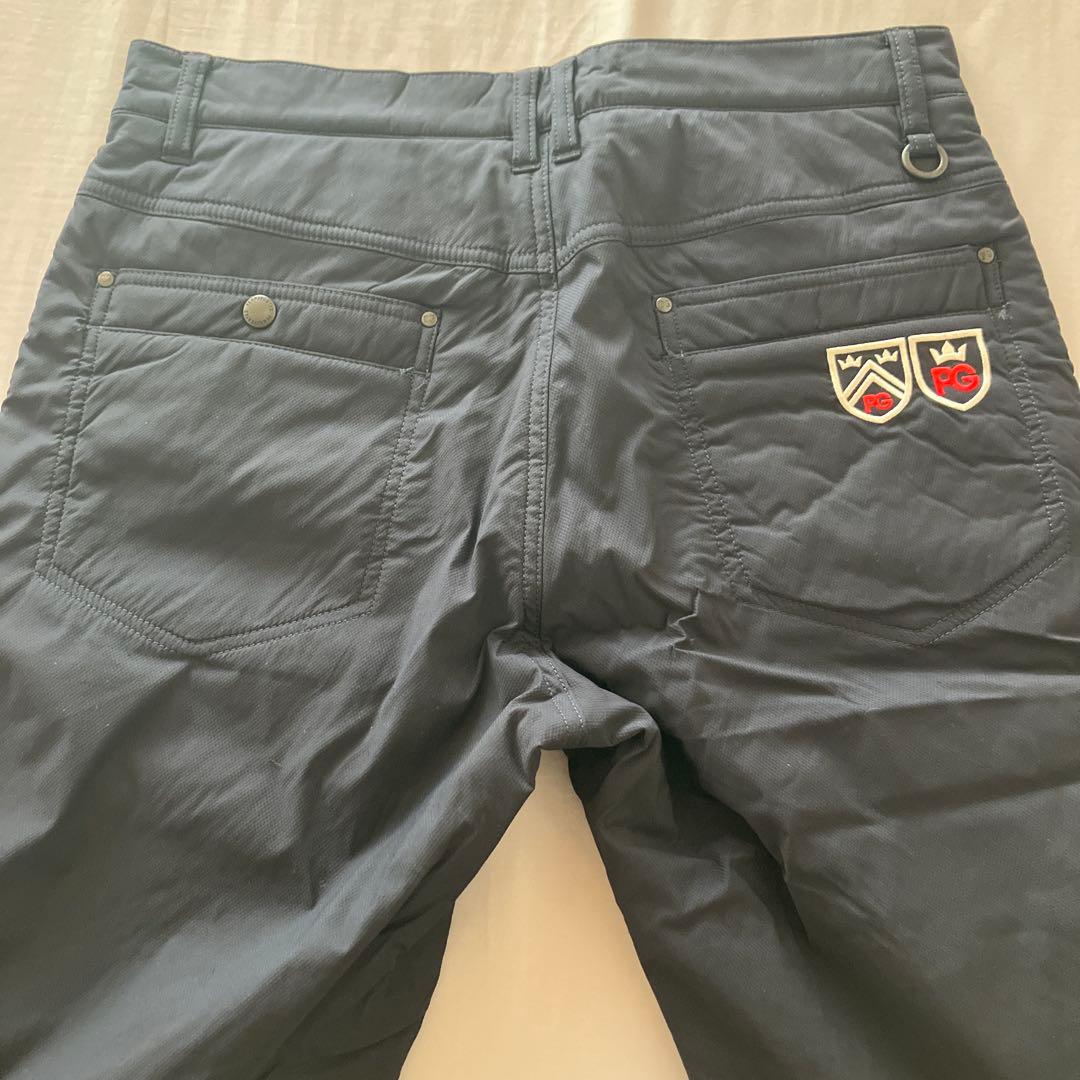 極美品★PEARLY GATESパーリーゲイツダウン中綿パンツ4(M)ネイビー