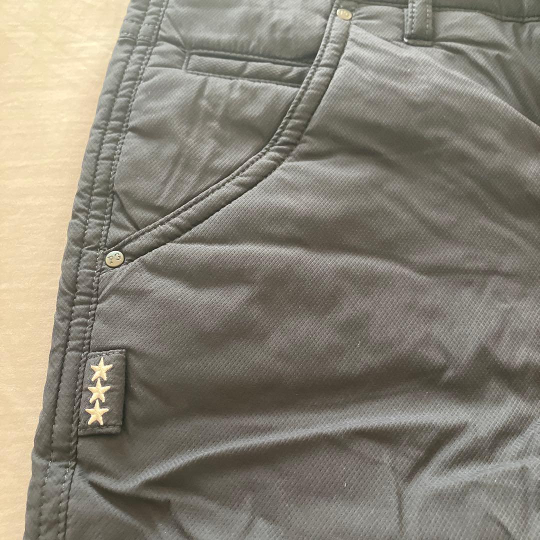 極美品★PEARLY GATESパーリーゲイツダウン中綿パンツ4(M)ネイビー