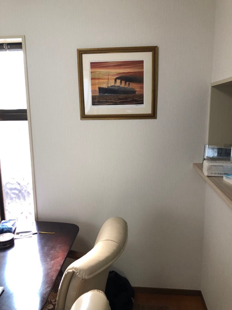 鑑定団　タイタニック号　夕景　絵画　リトグラフ　版画　初期刷り　野上隼夫