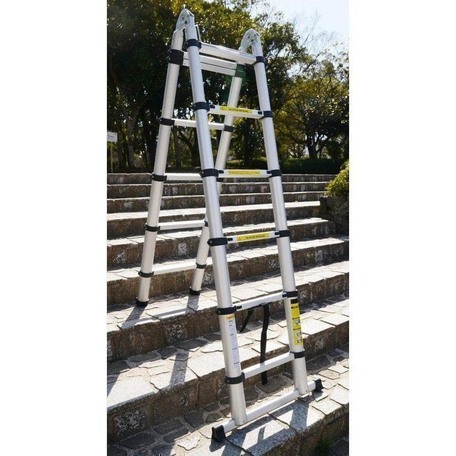 はしご 伸縮 3.8m 折りたたみ 耐荷重150kg 家庭用 業務用 災害R47