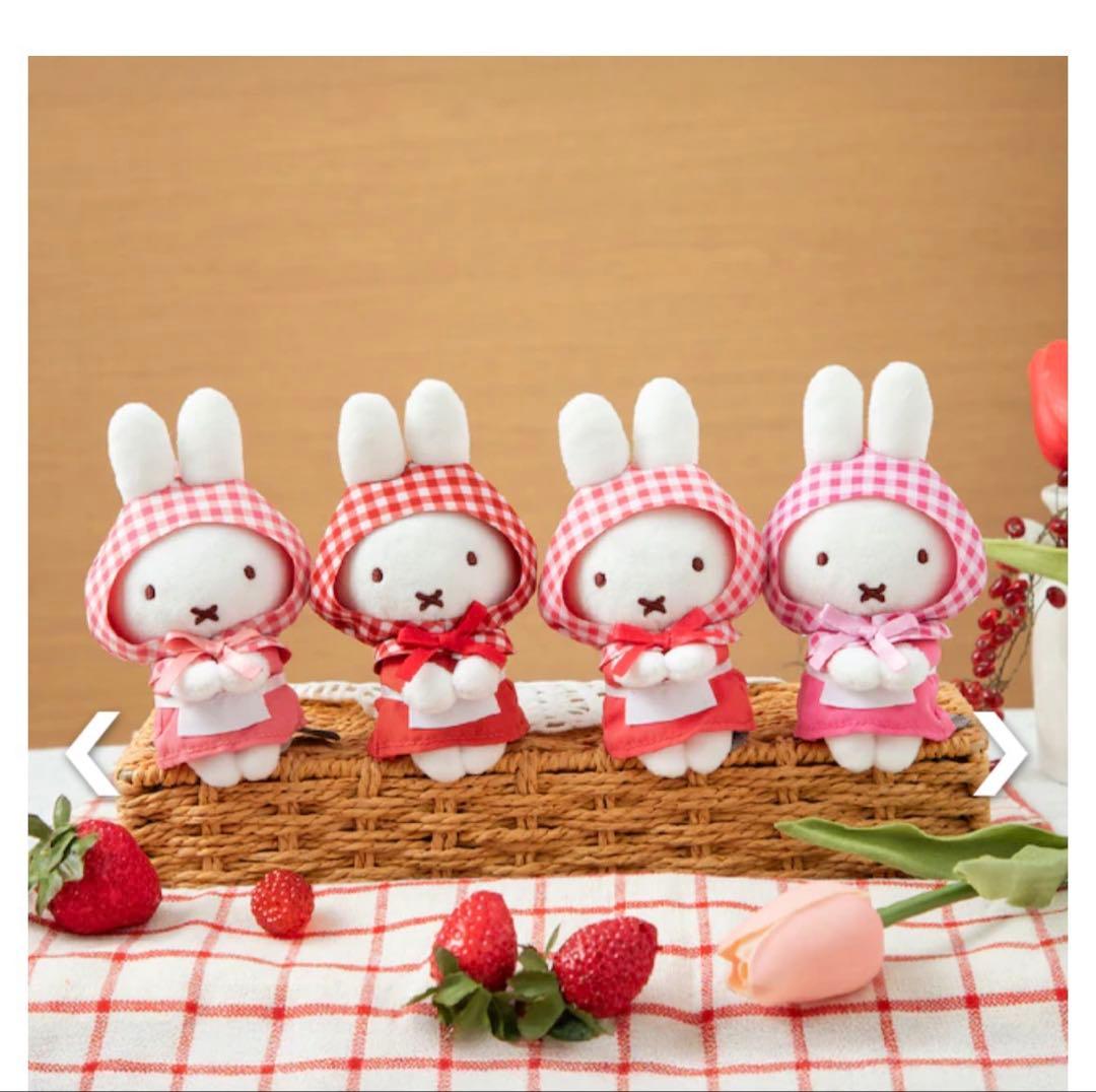 先行販売 予約完売ミッフィー ぬいぐるみ 4体セット チェック柄