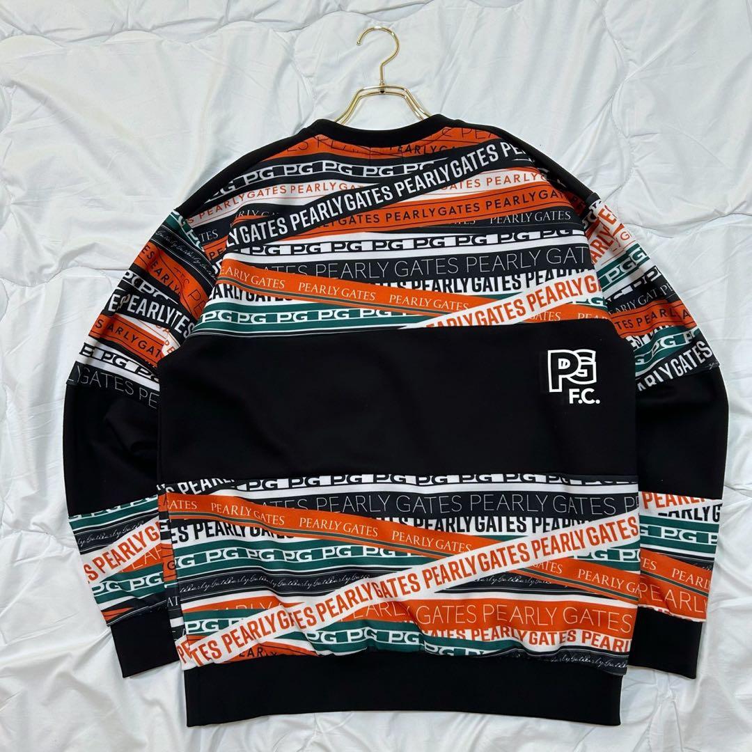 美品 PEARLY GATES カノコダンボールクルーネックトップス　サイズM