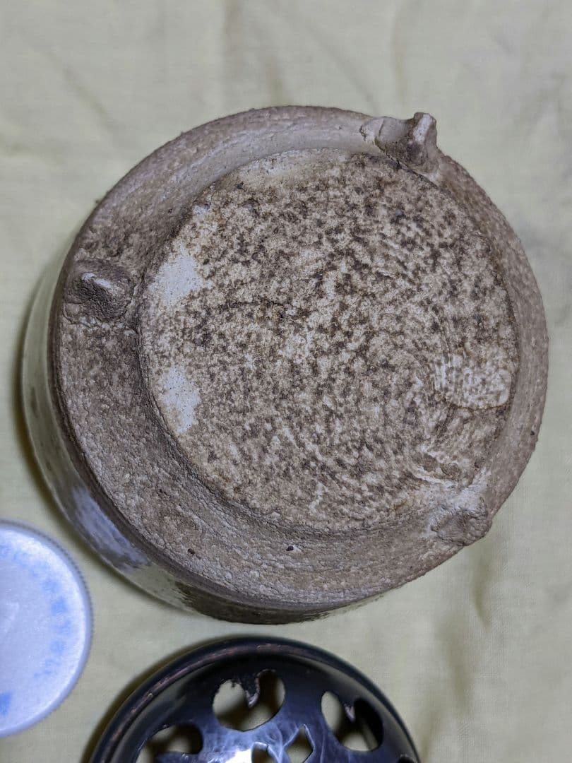 ⭐聞香 黄瀬戸 胆礬 織部 銀火屋 香炉 香道具 コレクション骨董品アンティーク