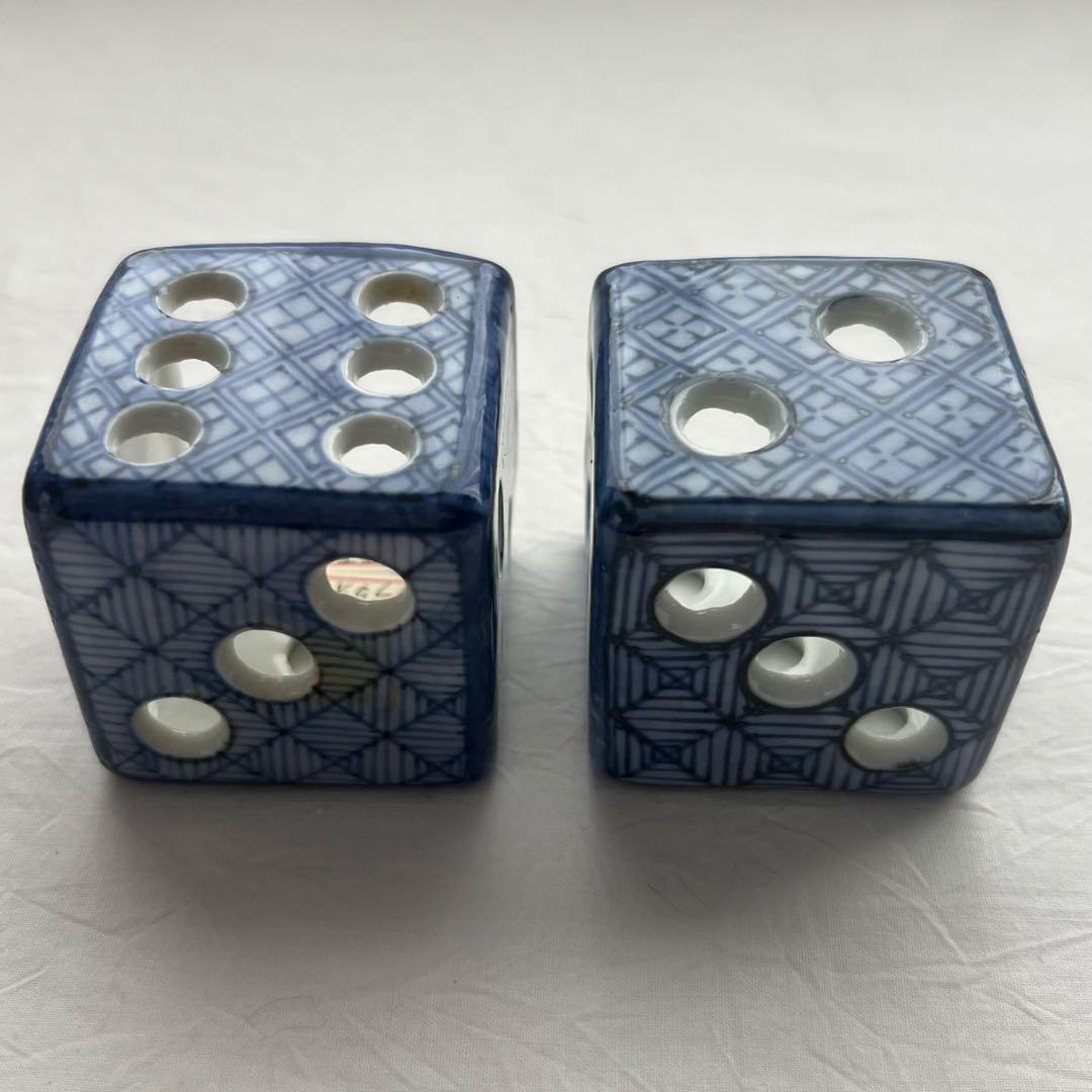 未使用 サイコロ 蓋置 高野昭阿弥 祥瑞 2点 茶道具 共箱