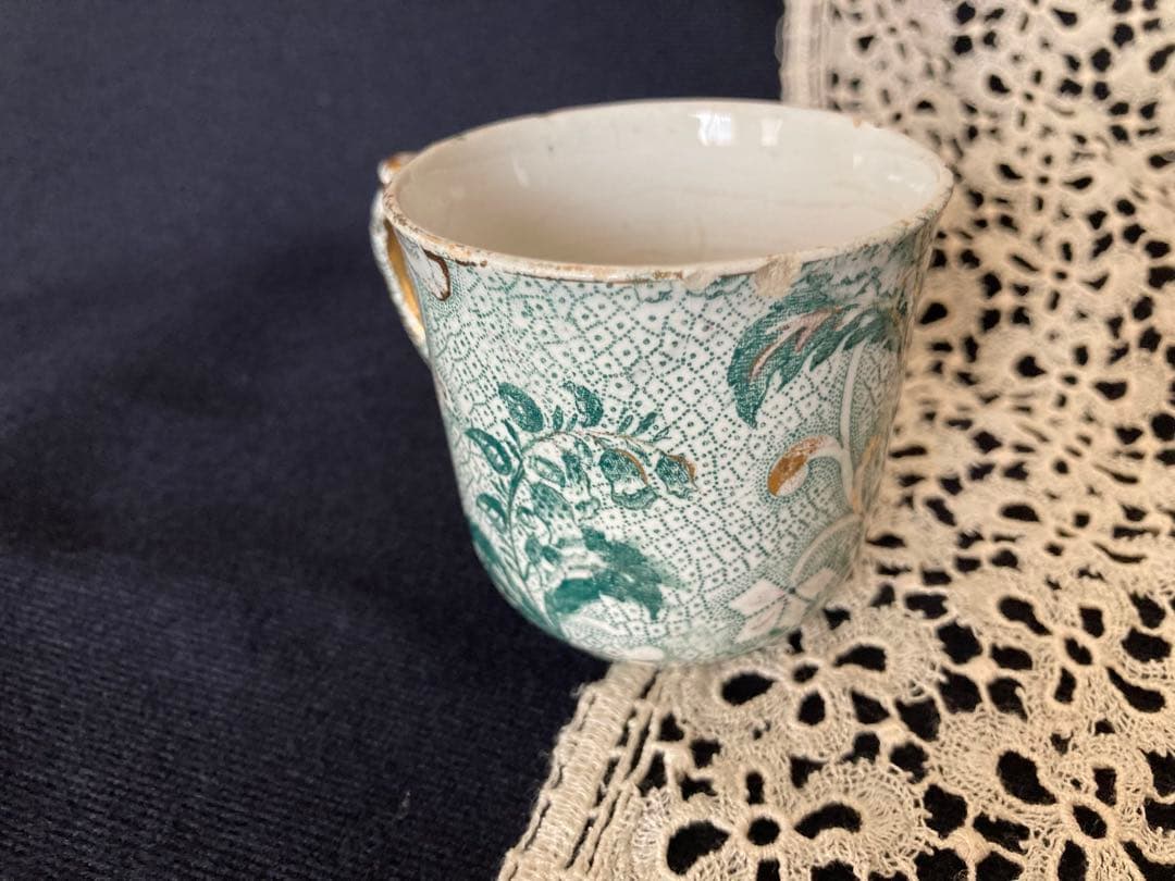 金継ぎ用 クレイユモントロー すずらん カップ フランス アンティーク