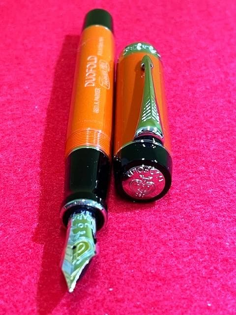 ほぼ未使用品 パーカー デュオフォールド ビッグレッド 18K/750 F 即送