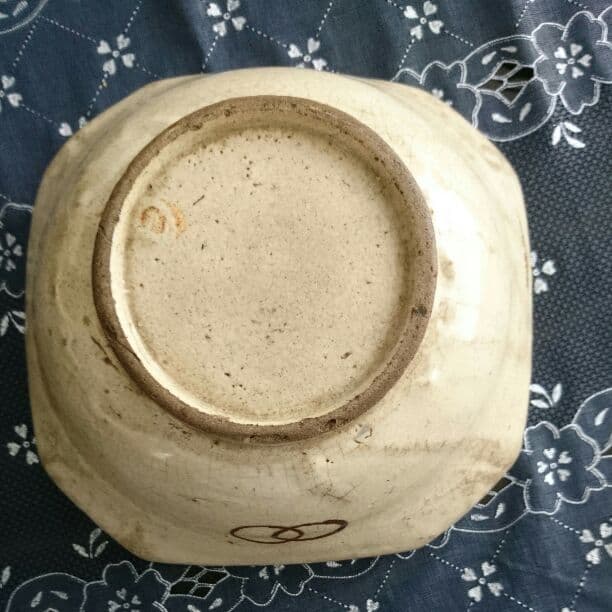 値下・志野鉄絵菓子器