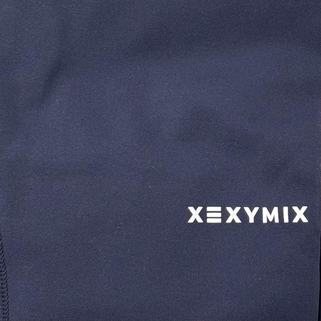 XEXYMIX裏起毛レギンス9193 ウッドローズ＆モダンネイビーS