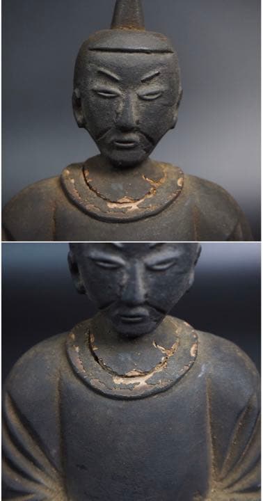 送料無料　戦国時代～安山桃山時代木造菅原道真像