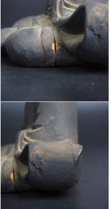 送料無料　戦国時代～安山桃山時代木造菅原道真像