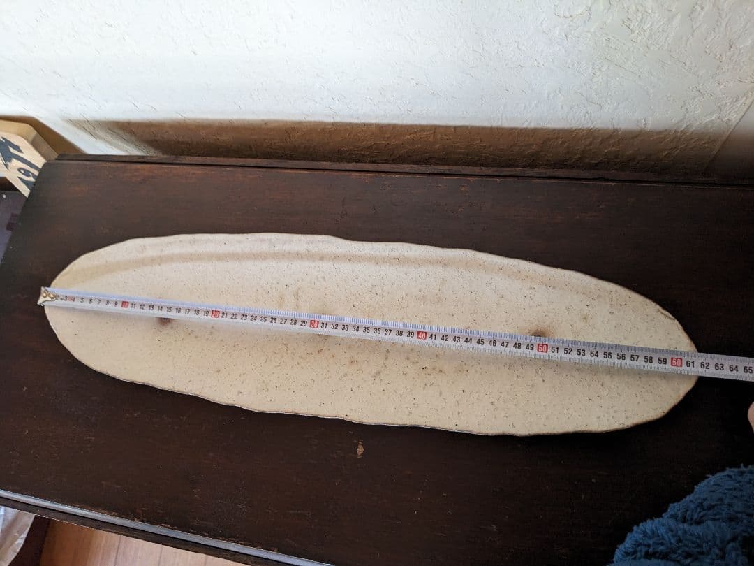 恩塚正二　粉引　長皿