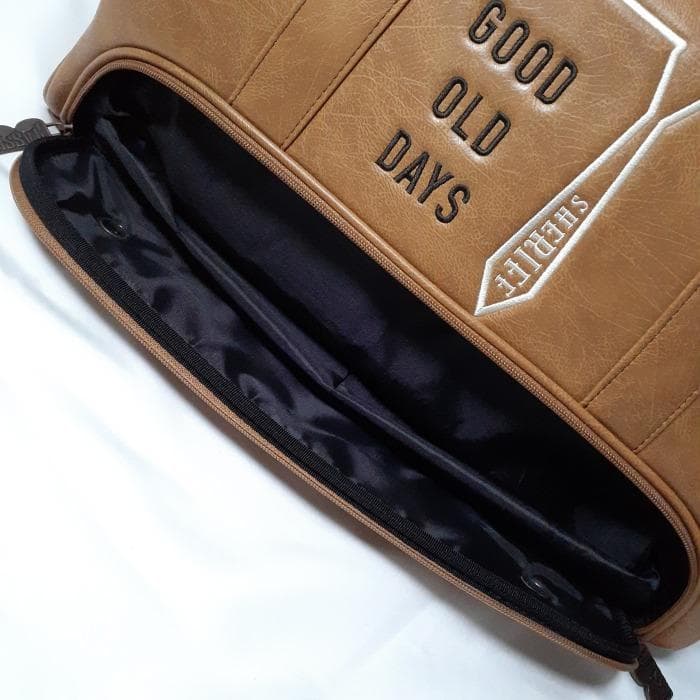 美品 SHERIFF ゴルフ クラシック 2way シューズ収納 ボストンバッグ