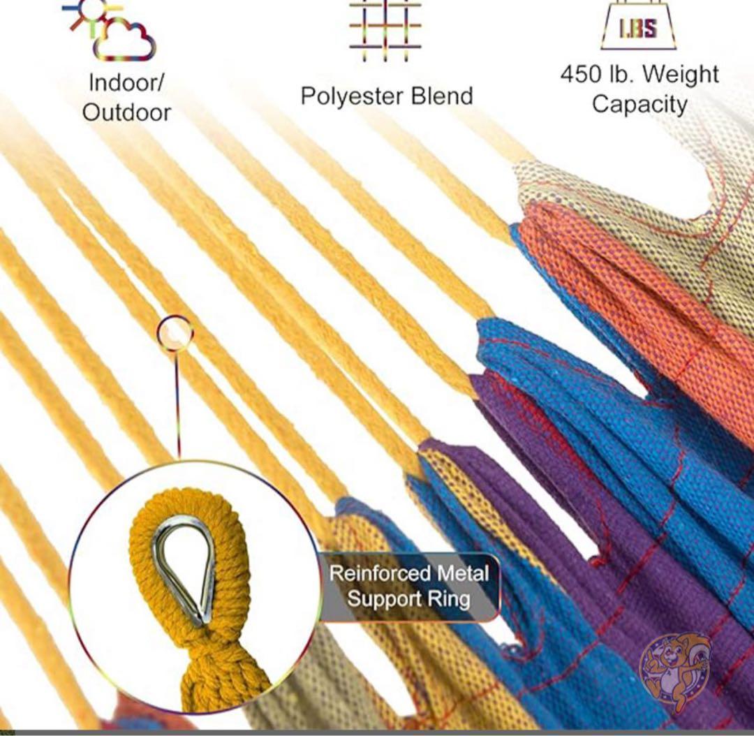 カラフルハンモック スチールスタンド付き