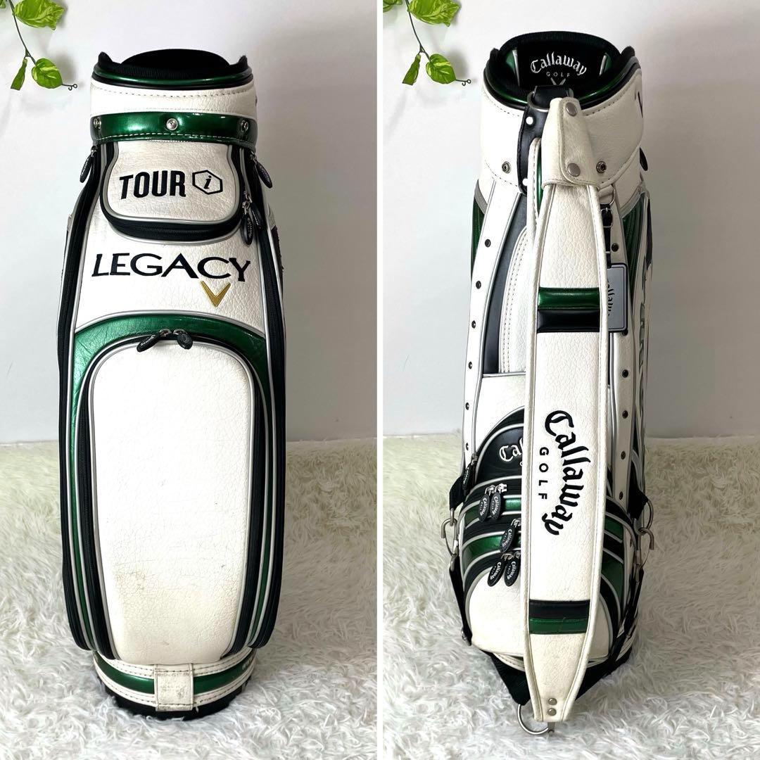 良品 キャロウェイ【LEGACYシリーズ✨】レザー キャディバッグ 大型 ロゴ