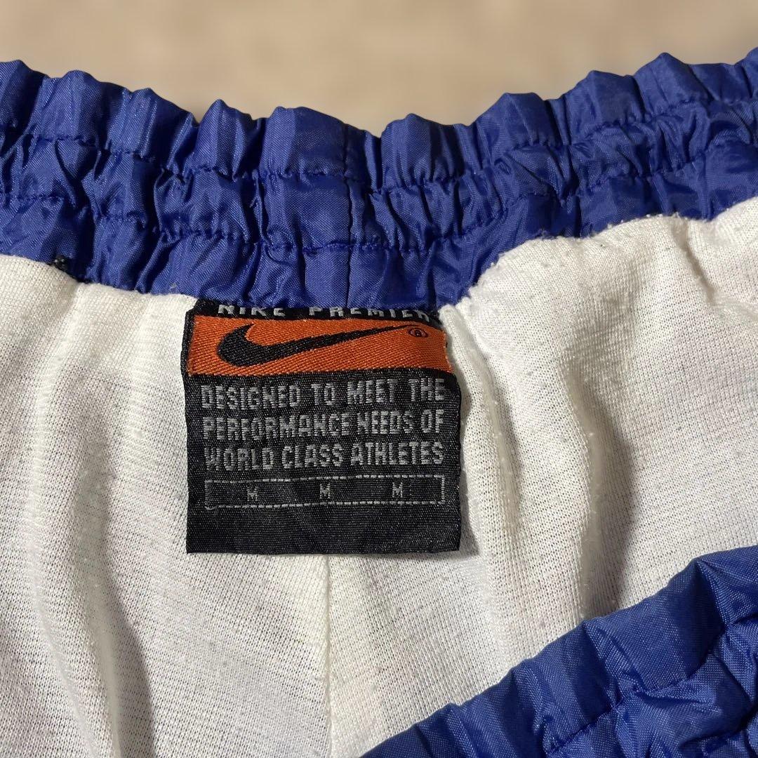 Nike ナイロン上下セット M 青 JUST DO IT ビンテージ　ナイキ