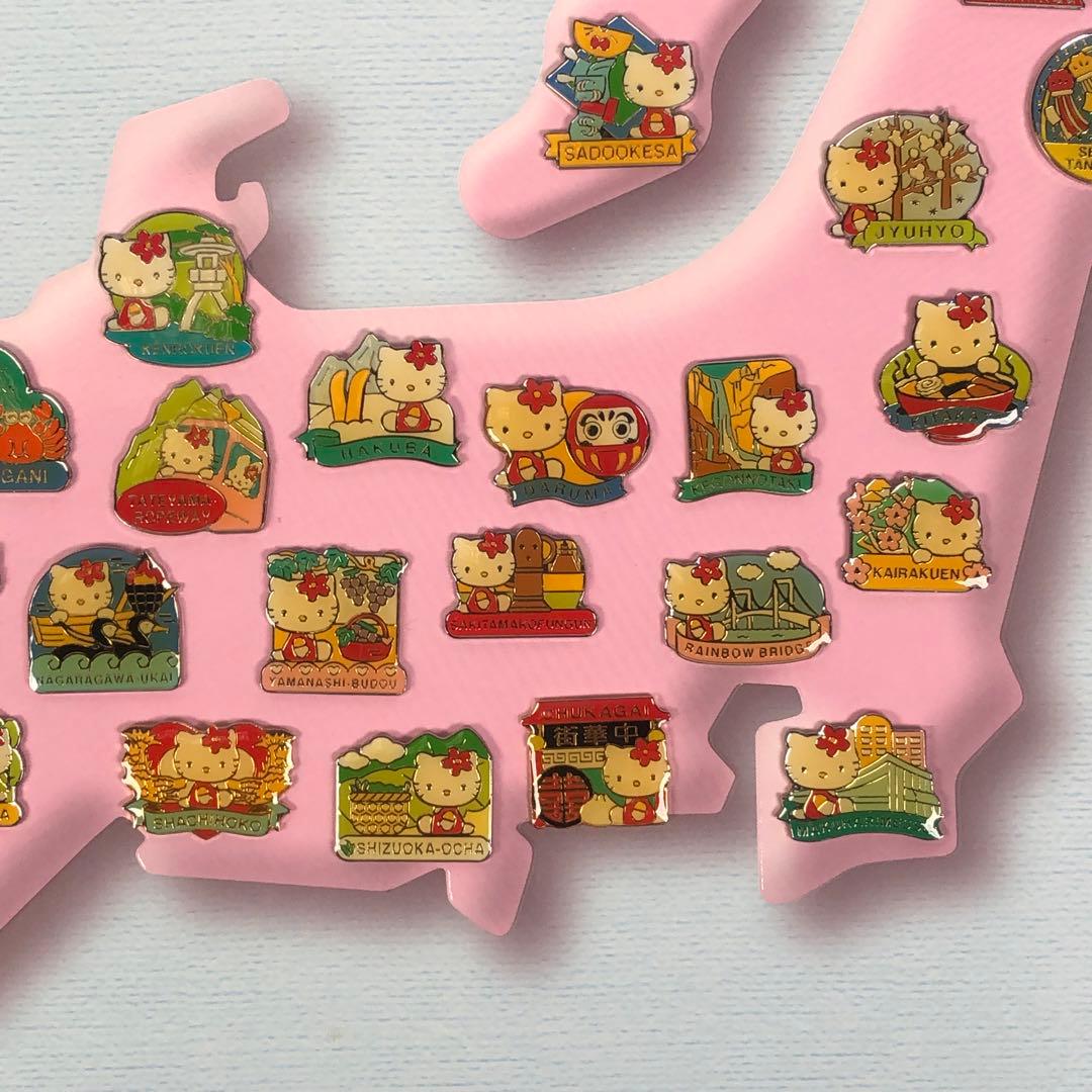 ハローキティ 日本地図 都道府県 ピンバッチ シリアル番号209 2001年
