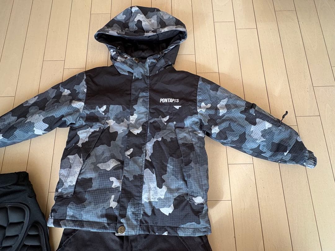 ポンタペススノーボードウエア110cm サロモンヘルメットセット