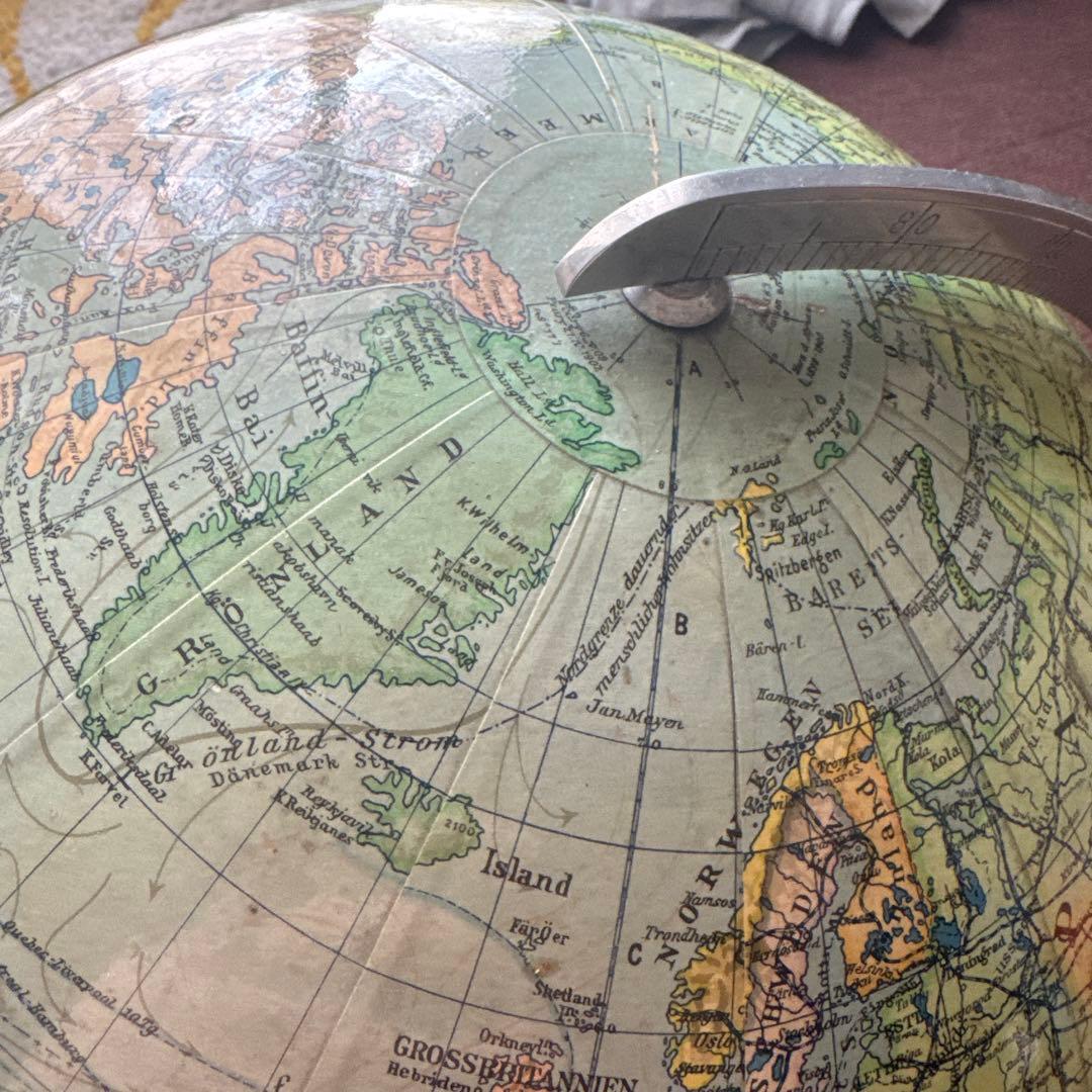 Erdglobus 地球儀 ドイツ製　アンティーク　1940年代　ビンテージ