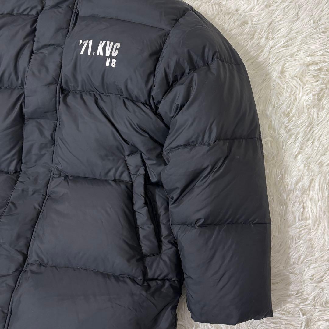 デサント ダウンコート ロング丈 着丈106cm フード脱着可 ダウン90% 黒