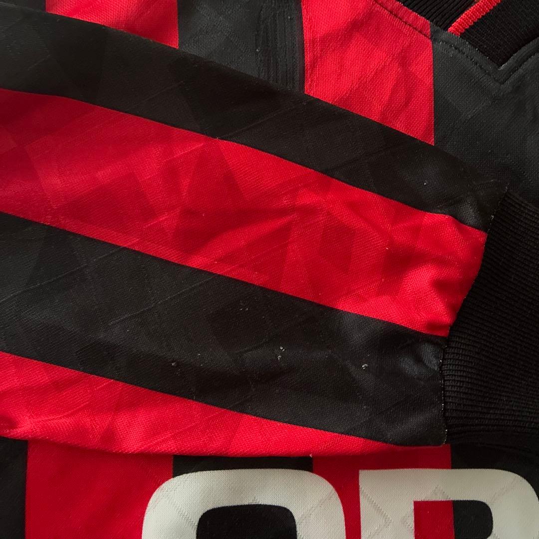 Lotto ACミラン 長袖シャツ Lサイズ 赤黒