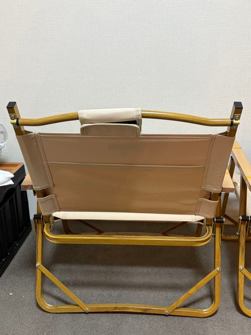 二脚　smore アルミ　フォールディングチェア　ベージュ　スモア