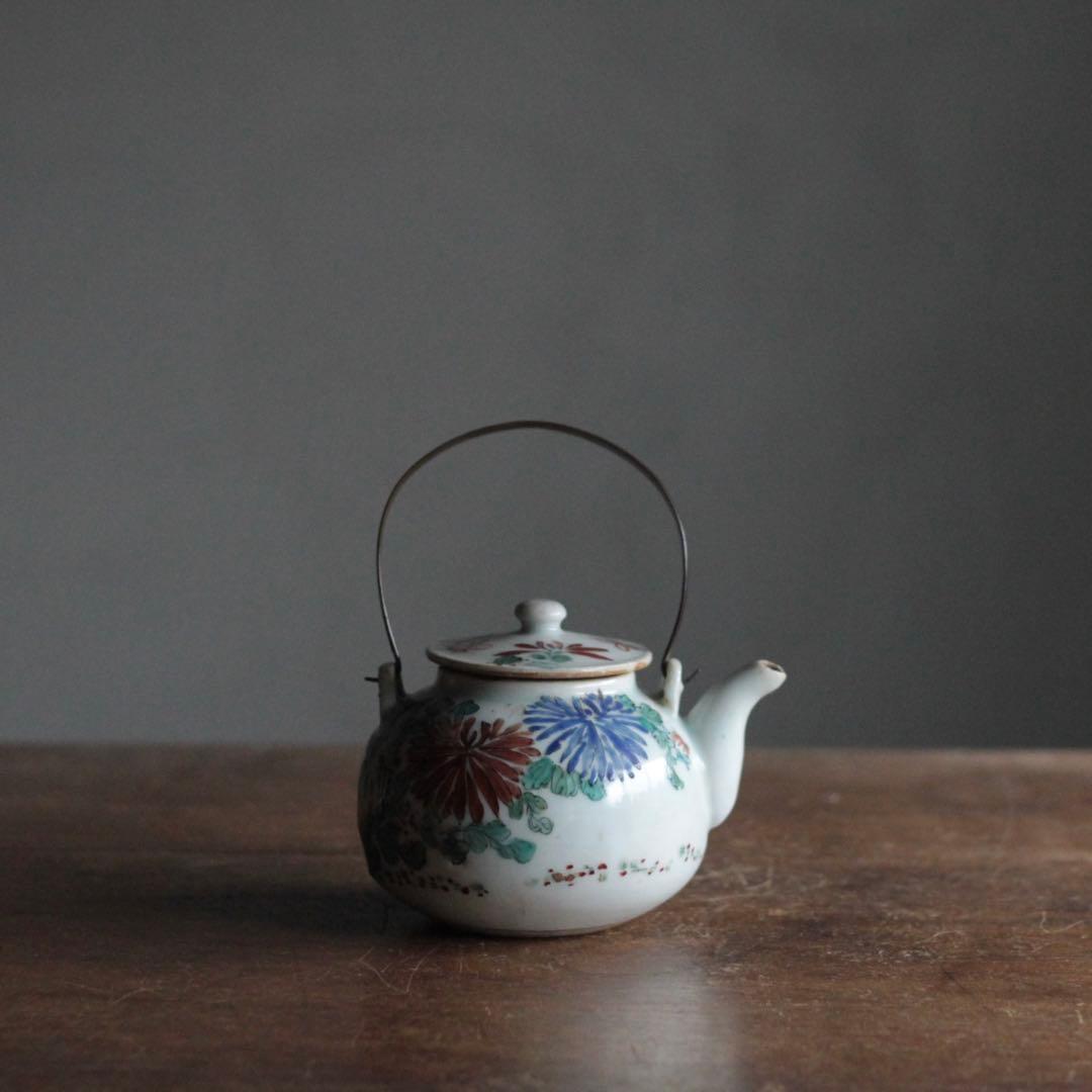 薩摩平佐 色絵 ちょか 急須 古美術 古道具 アンティーク