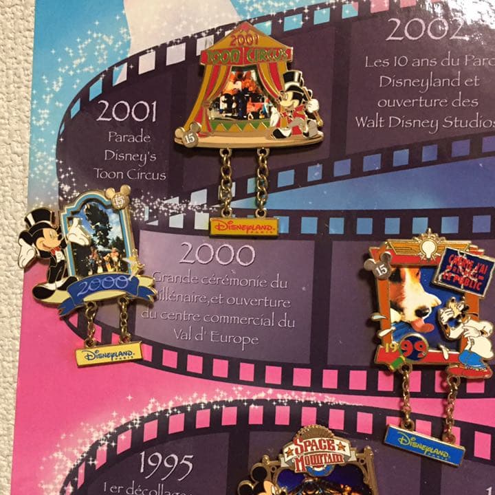 レア！パリディズニー LE900 15周年 ピンバッジ セット ピンバッチ