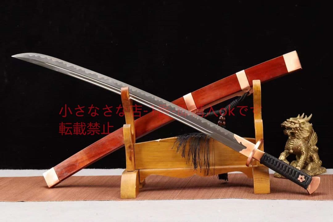 【酸枝紫銅明官刀】古兵器 武具　刀装具　日本刀　模造刀 居合刀