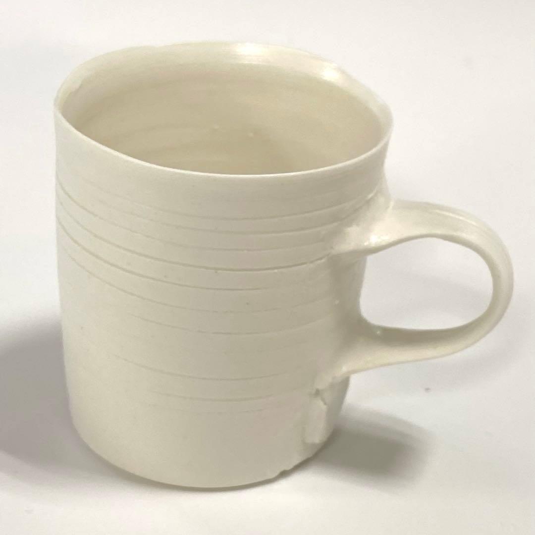 黒田泰蔵　白磁　デミタスカップ＆ソーサー