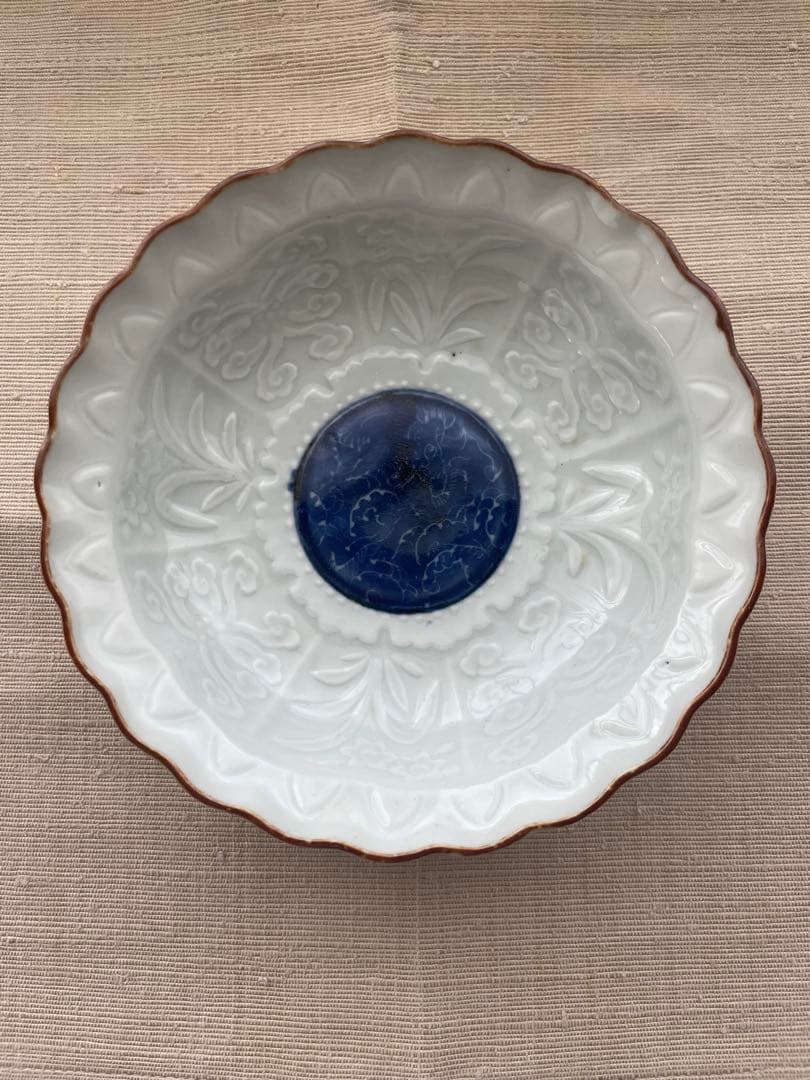 骨董 陽刻 古伊万里 なます皿 まるかく 福光屋