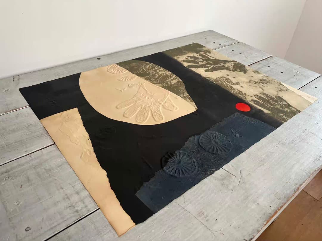 【希少】アントニー・クラーベ③ 「赤い点」 カーボンランダム/エンボス