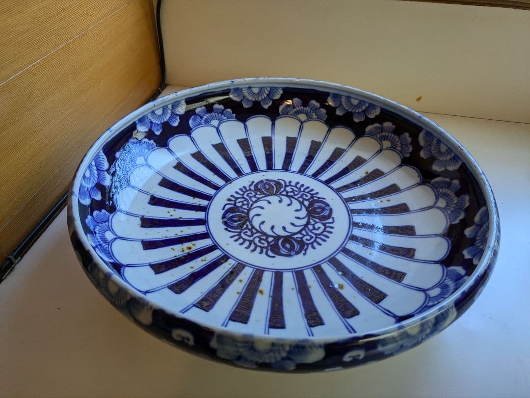 大鉢　骨董　染付　モダン