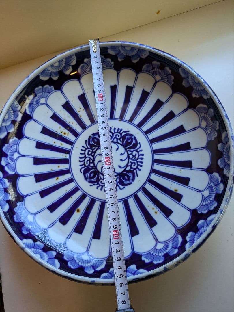 大鉢　骨董　染付　モダン