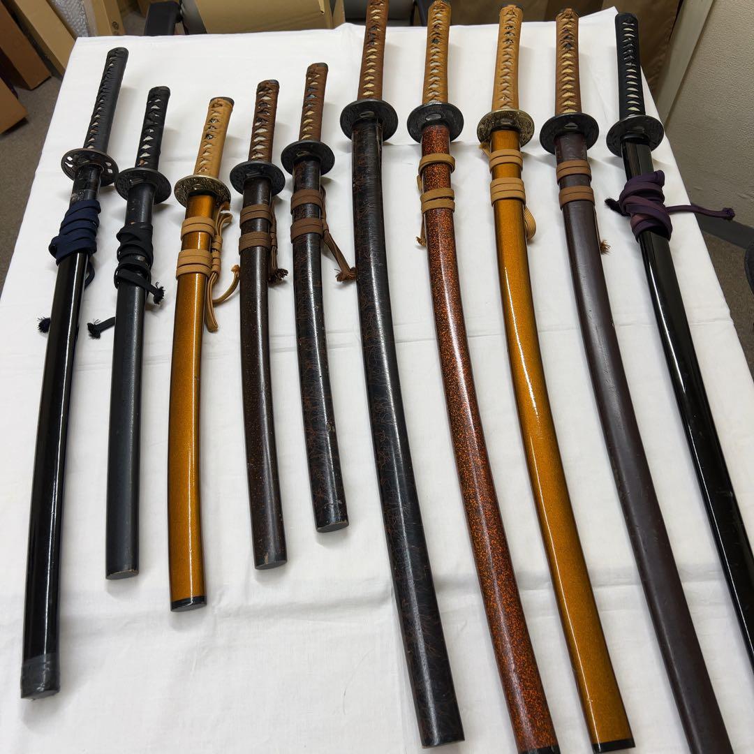 【ジャンク】模造10本セット 傷あり品 太刀脇差 日本刀現状品