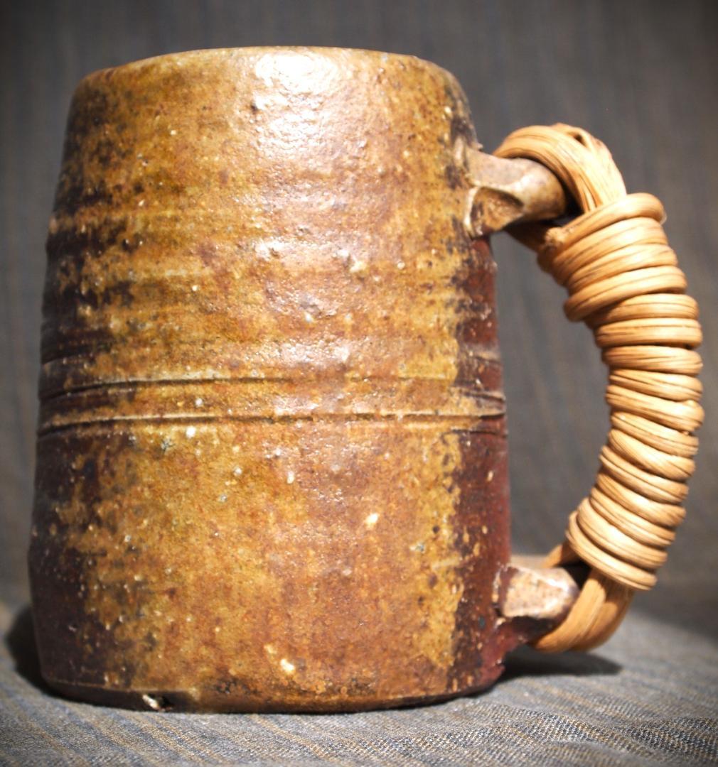 希少作★金重晃介【師＆父：人間国宝　金重陶陽】備前ビアジョッキ