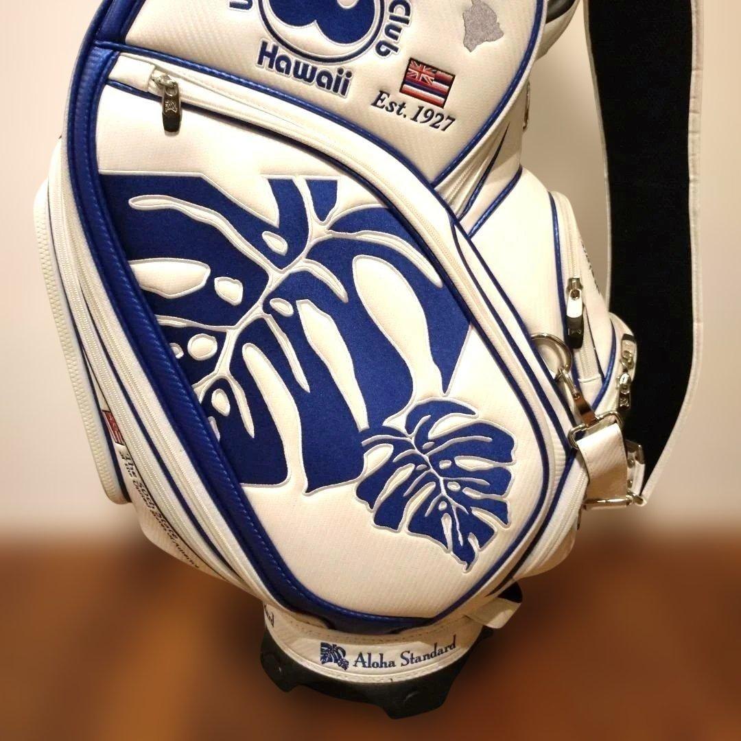 Aloha Standard ゴルフキャディバッグ ホワイト/ネイビー レア