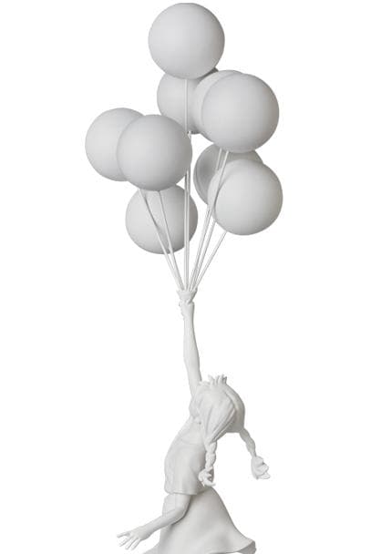 彫刻・オブジェ Banksy flying balloons girl 2018 white