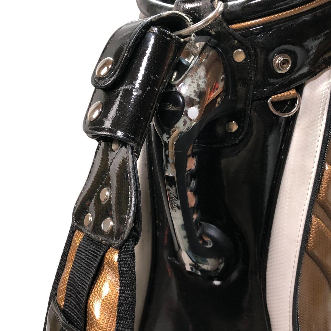 タイトリスト Titleist キャディバッグ ホワイト ブラック ゴルフ 刺繍