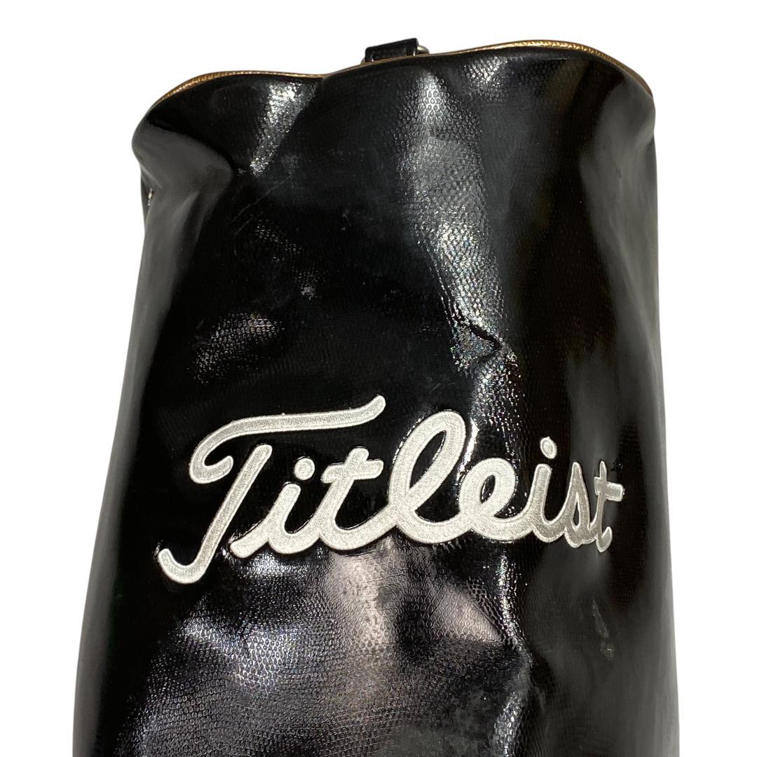 タイトリスト Titleist キャディバッグ ホワイト ブラック ゴルフ 刺繍