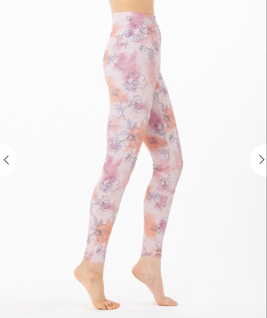 ♡未使用！LAVA SUKALA ウエストギャザーレギンス ピンク 花柄 L♡