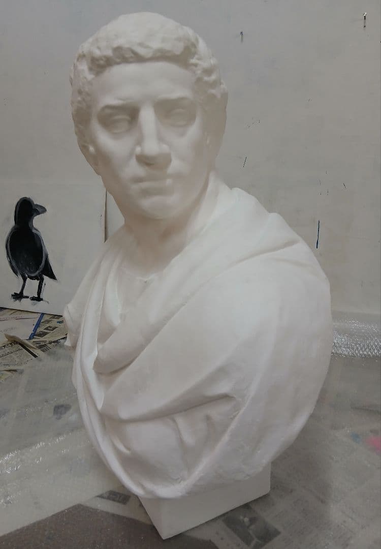 ブルータス石膏胸像 。デッサン。美術。教材